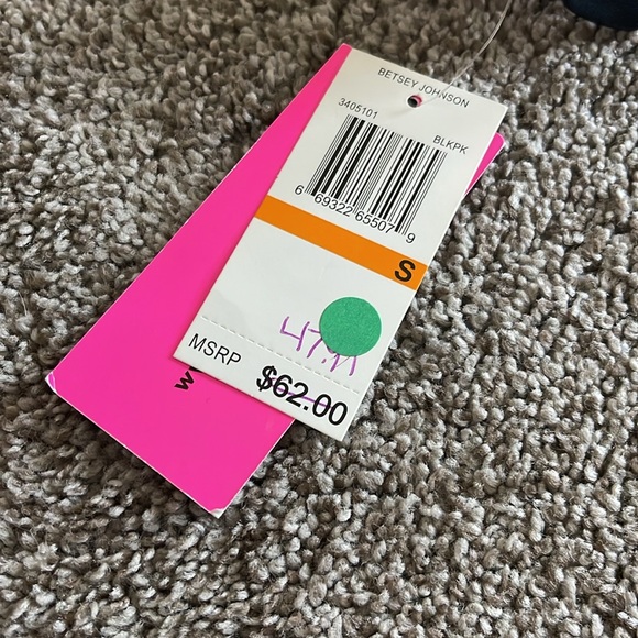 Betsey Johnson Pink and Black Leopard Bikini Top NWT - Picture 3 of 3